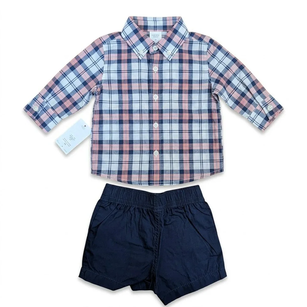 Carter's Baby Boy's Short Set and Dinosaur Tank Top, 100% Cotton, Size 3 Months